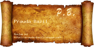 Prauda Bazil névjegykártya